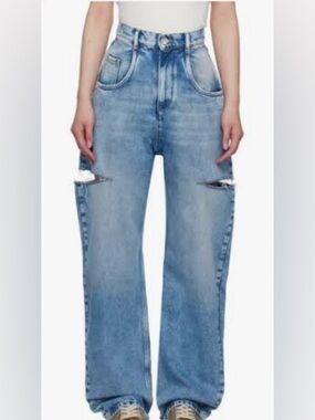 Maison Margiela Cutout High Rise wide-leg jeans